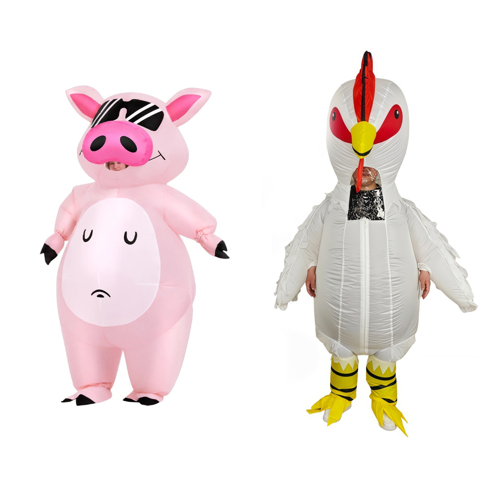 Womens Suit - Costume gonflable de porcelet de dessin