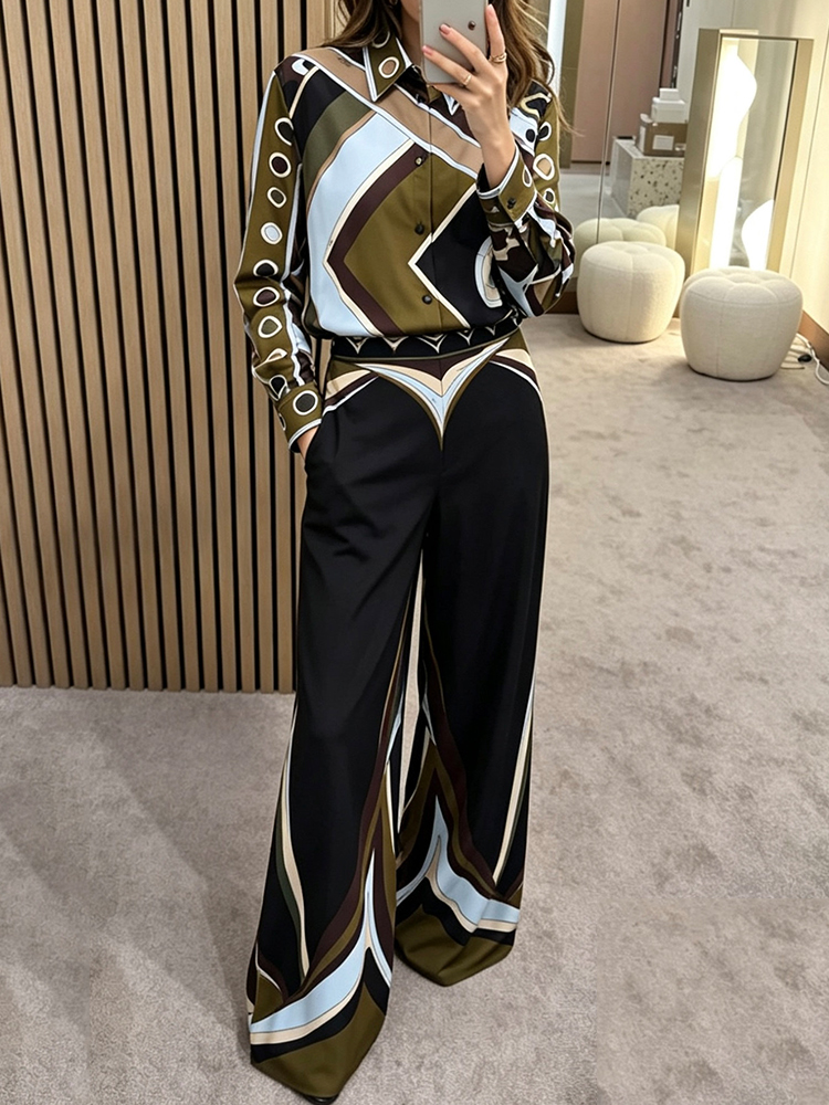 Silk Blouse - Ensemble deux pièces chemise en soie