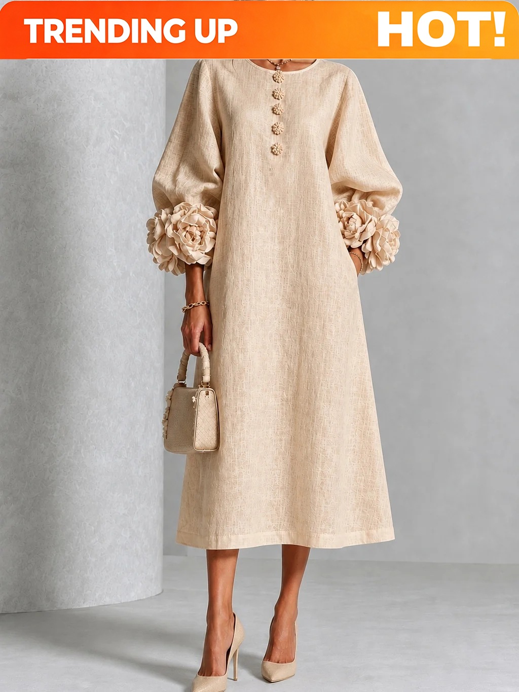Midi Dress - Robe longue midi en lin élégante
