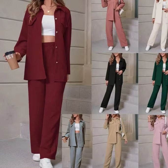 Womens Blazer - Nouveaux ensembles deux pièces printemps-automne, cardigan