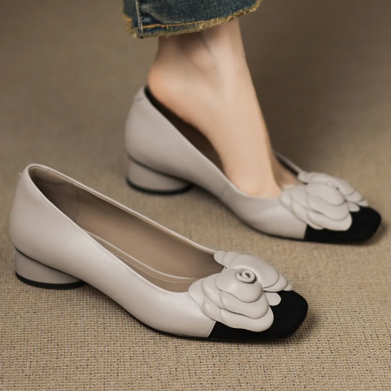 Womens Heels - Escarpins à enfiler en peau de