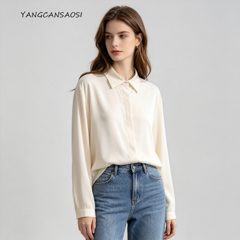 Silk Blouse - Chemise à manches longues polyvalente en