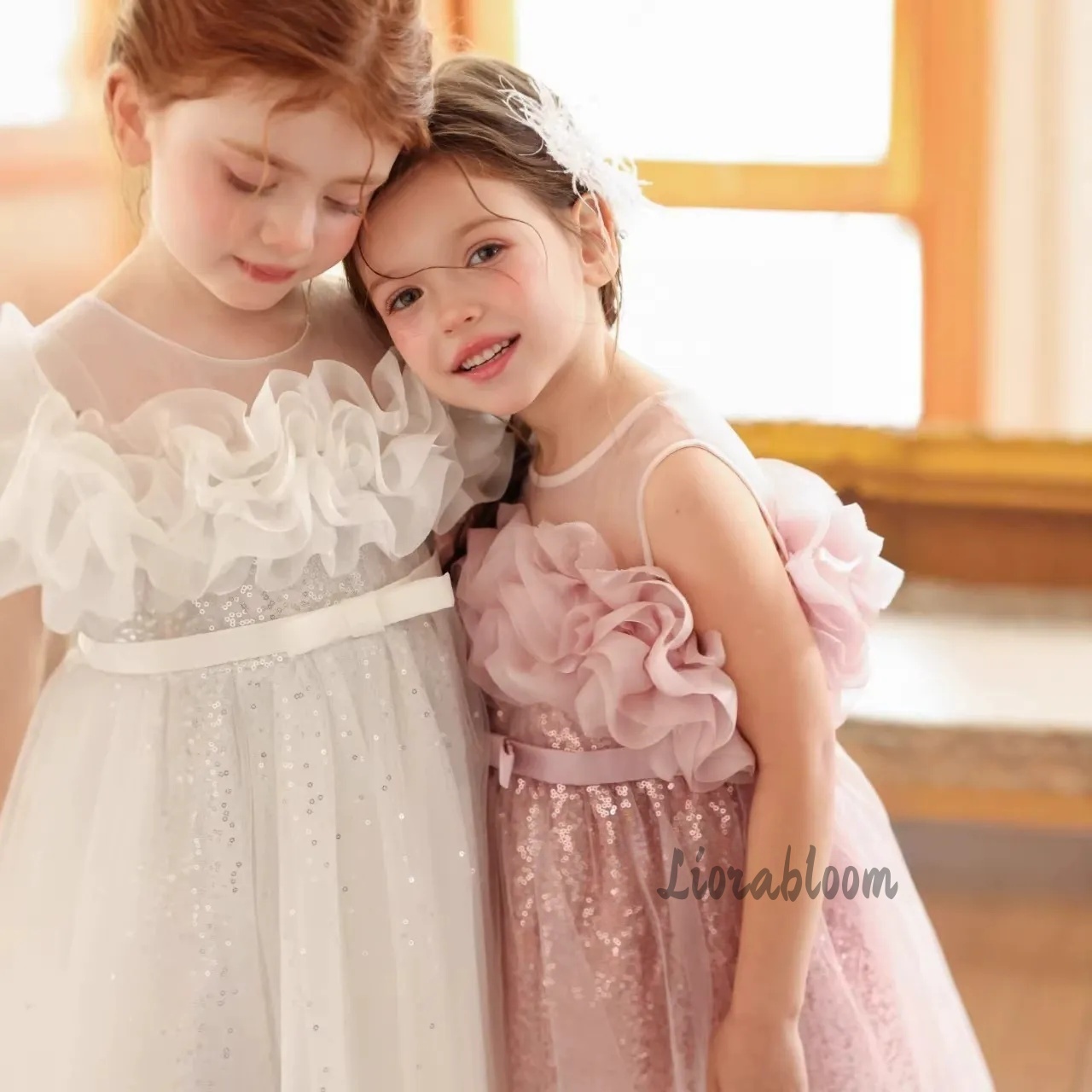 Formal Skirt - Robe de cérémonie rose ondulée en