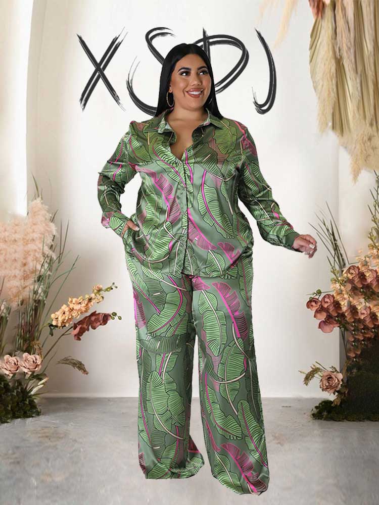 Silk Blouse - Ensemble 2 pièces à manches longues