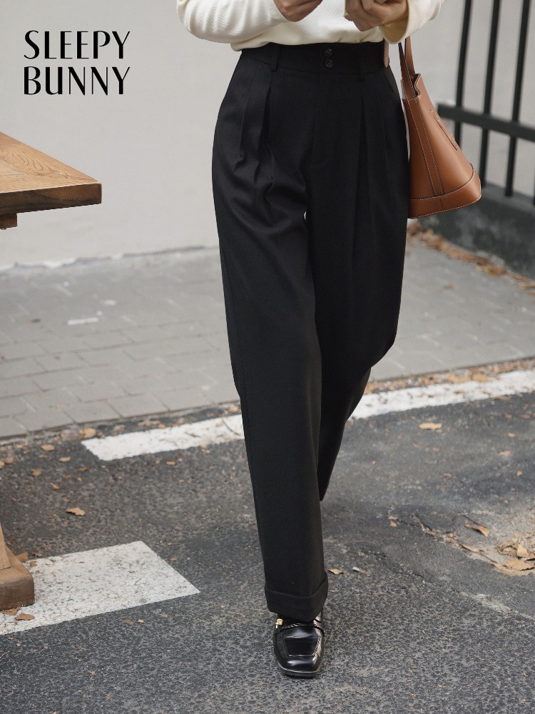 Tailored Trouser Wide - Pantalon taille haute semblable à de