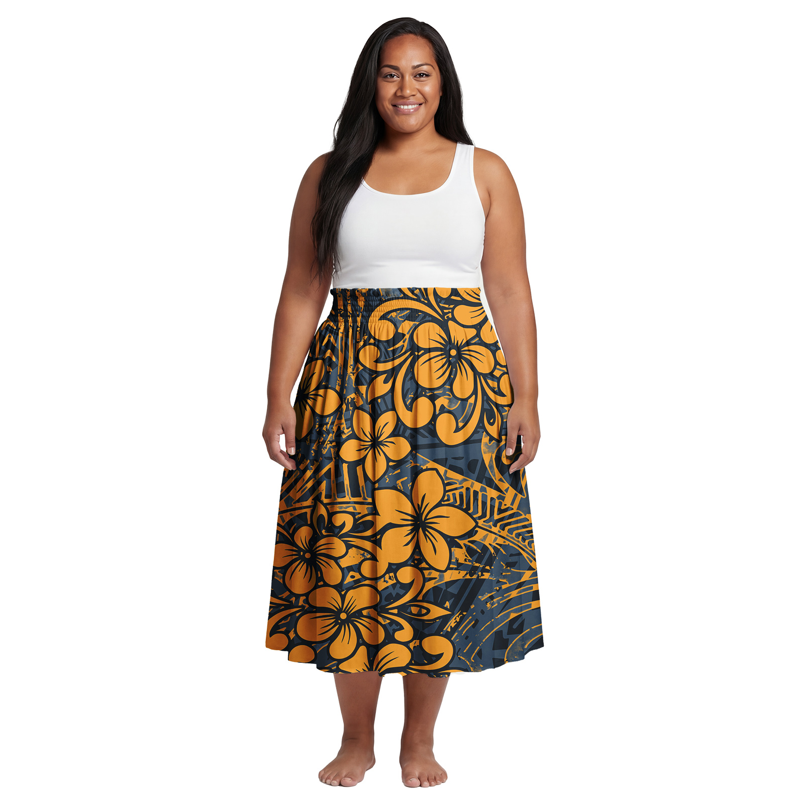Midi Dress - Excellente robe midi à taille haute
