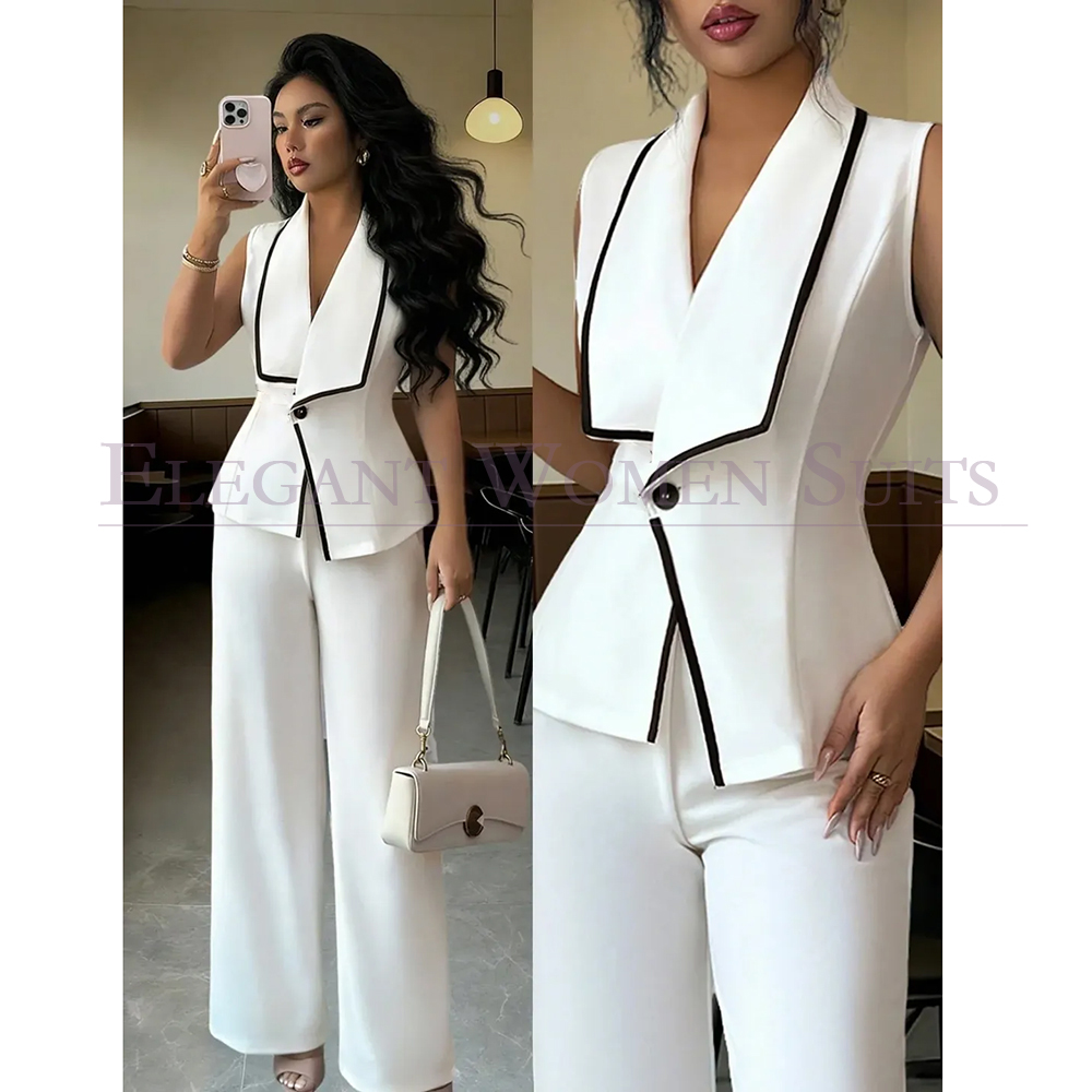Womens Blazer - Costumes pour femmes à un bouton,