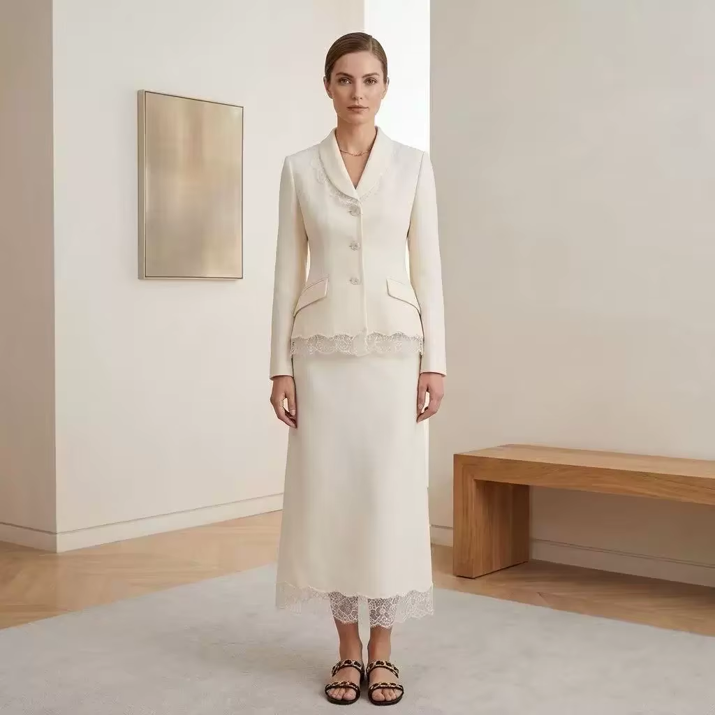 Formal Skirt - Ensemble jupe et blazer en laine