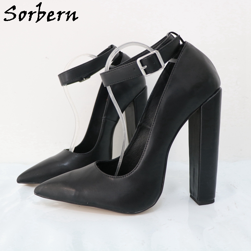 Pump Heel Block - Sorbern-Escarpins pointus à talons hauts pour