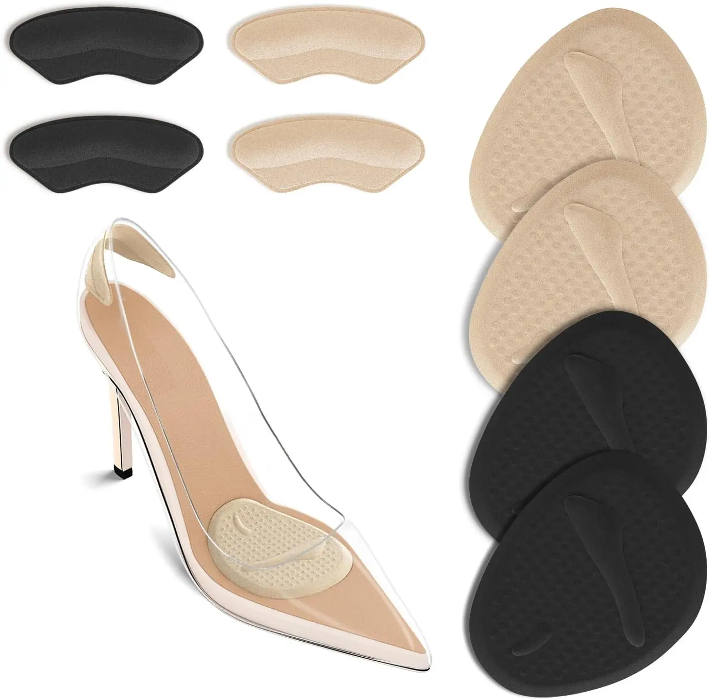 Womens Heels - 2 ensembles de coussinets pour les
