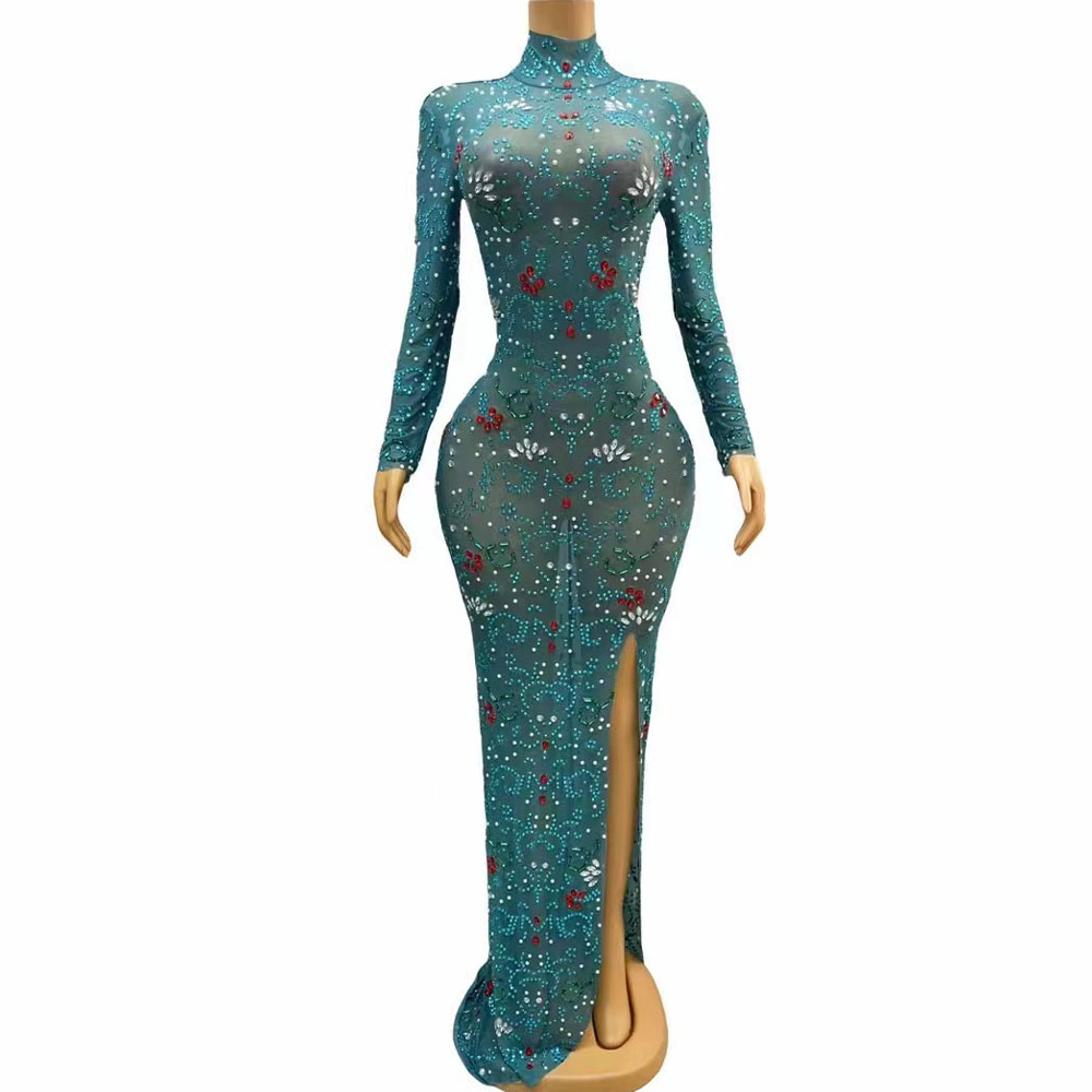 Women'S Red Formal Wear - Robe de Soirée Sexy à Strass,