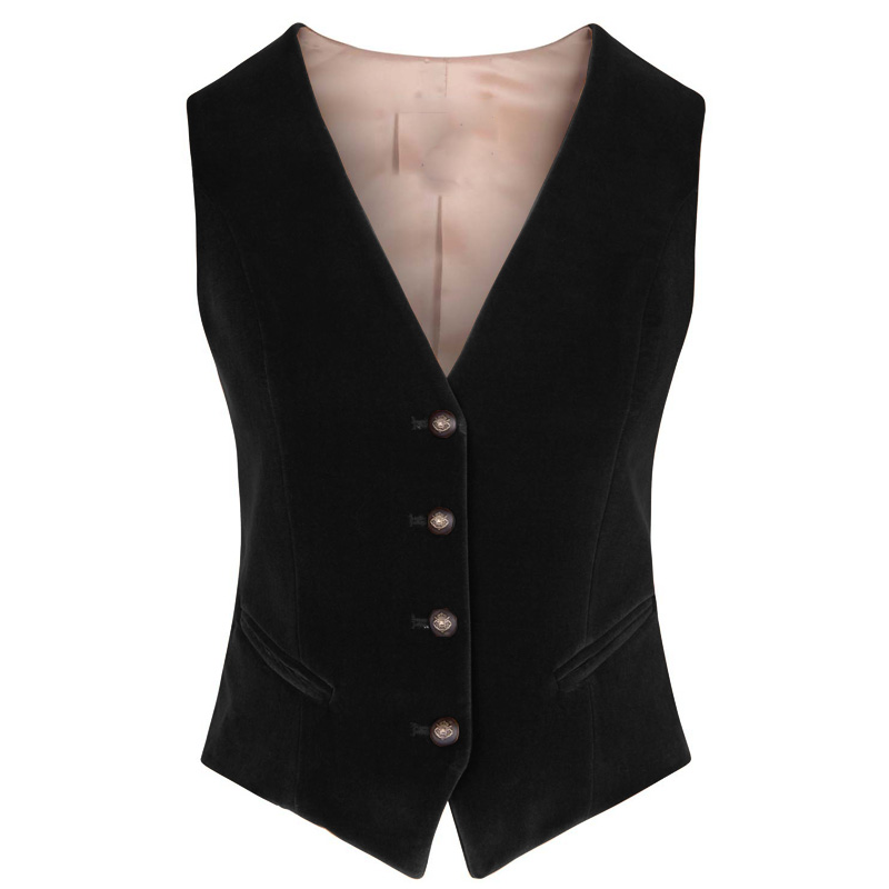 Womens Blazer - Gilet en velours pour femme, col