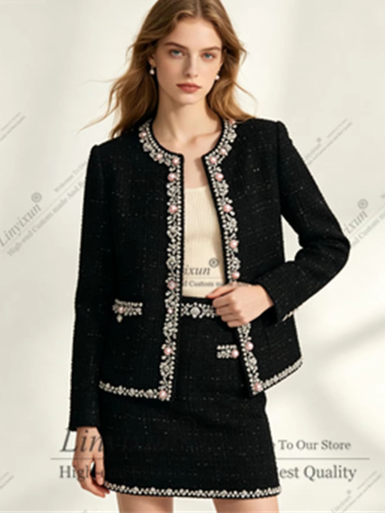 Ensemble tailleur femme en twe - Womens Blazer avis et prix