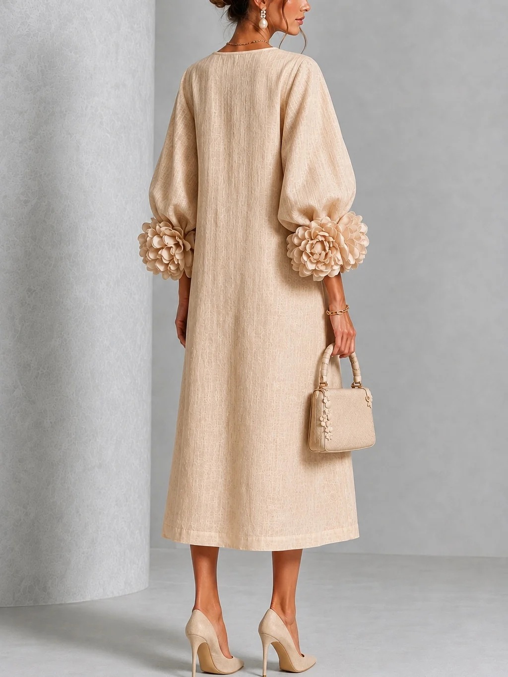 Robe longue midi en lin élégan - Midi Dress avis et prix