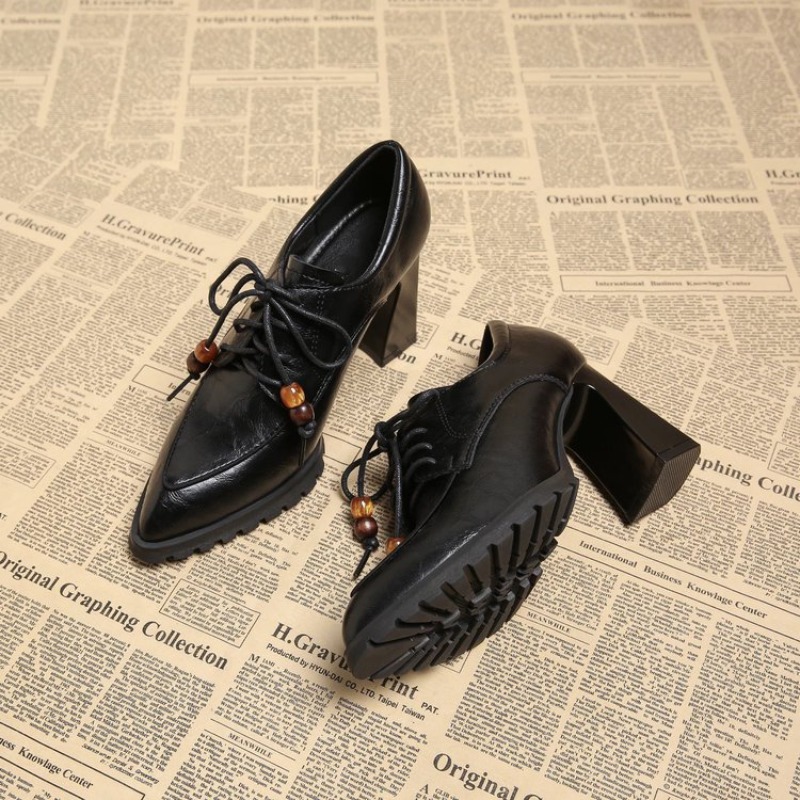 Escarpins noirs à talon bloc e - Pump Heel Block avis et prix