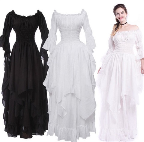 Robe médiévale rétro, robe lon - Lace Dress avis et prix