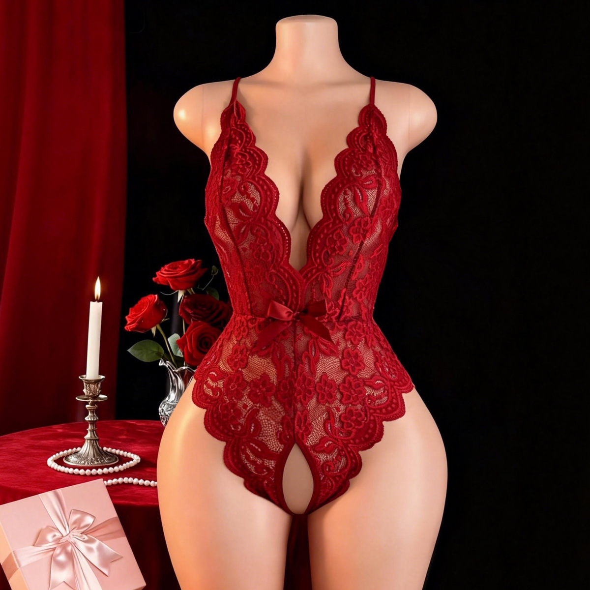 Lingerie sexy sans entrejambe  - Lace Dress avis et prix