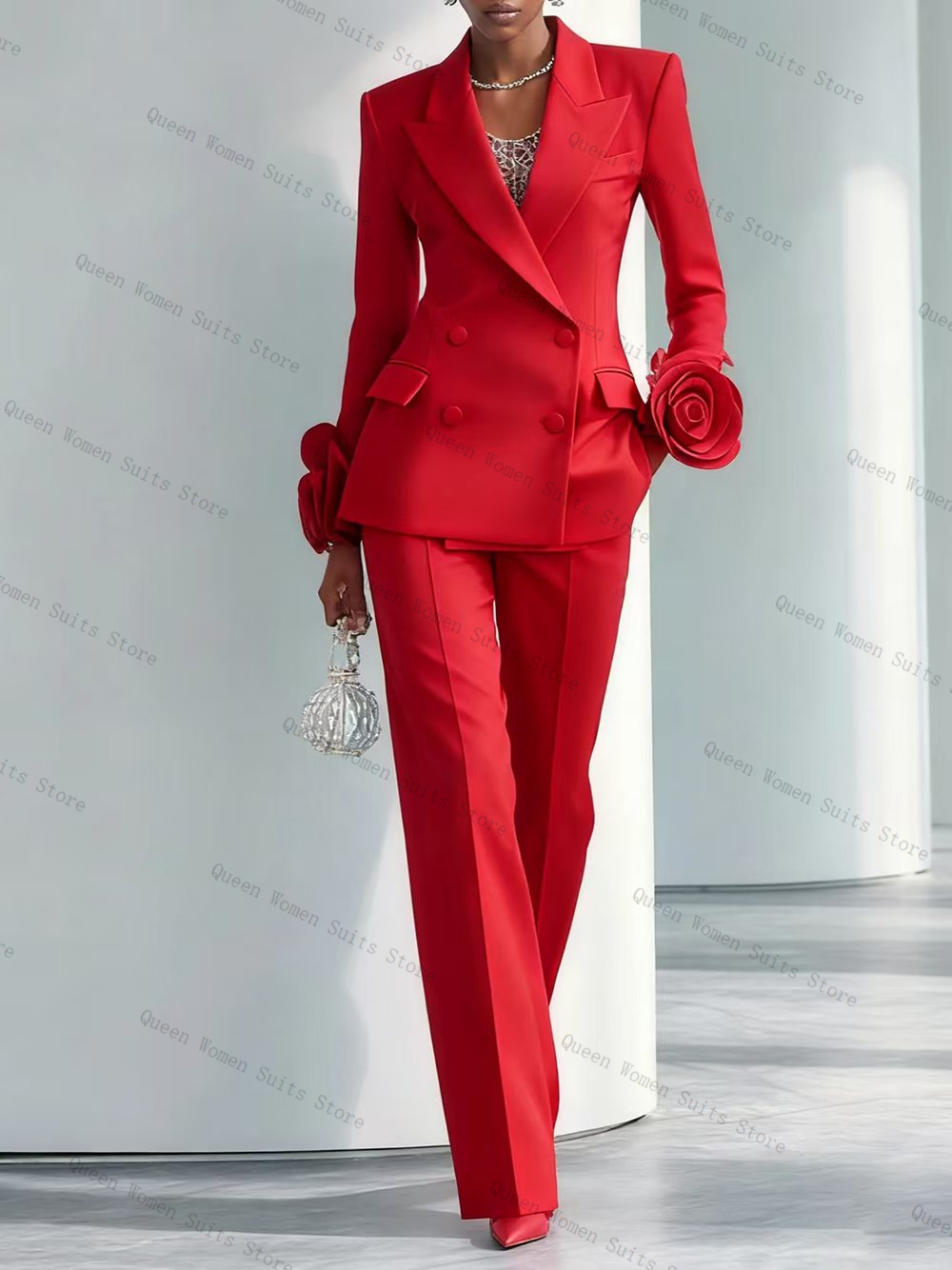 Ensemble de costume de luxe ro - Women'S Red Formal Wear avis et prix