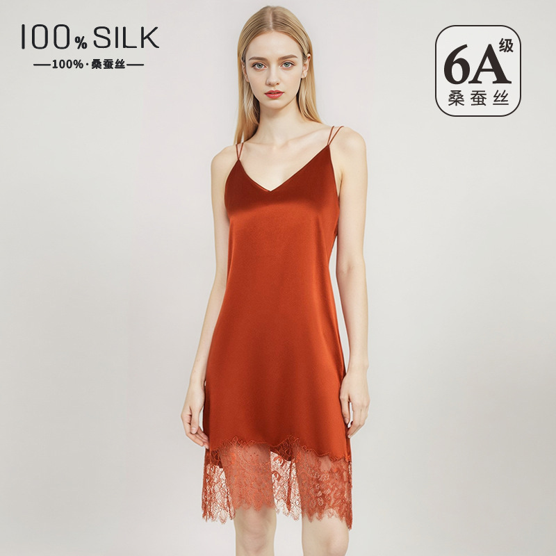 Robe nuisette sexy en soie gla - Lace Dress avis et prix