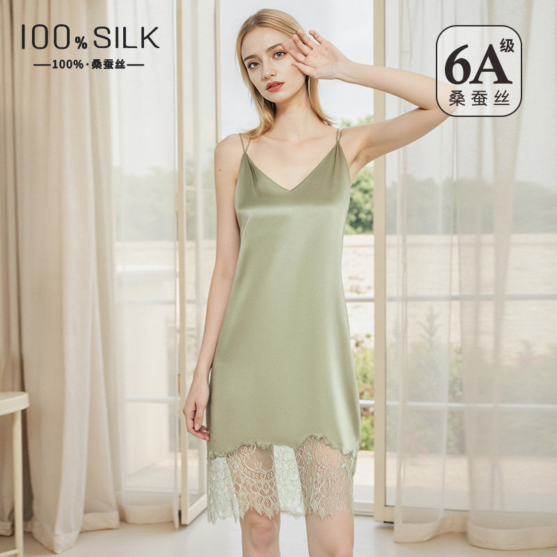 Robe nuisette sexy en soie gla - Lace Dress avis et prix