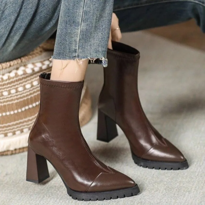 Bout pointu bottes serrées fra - Pump Heel Block avis et prix
