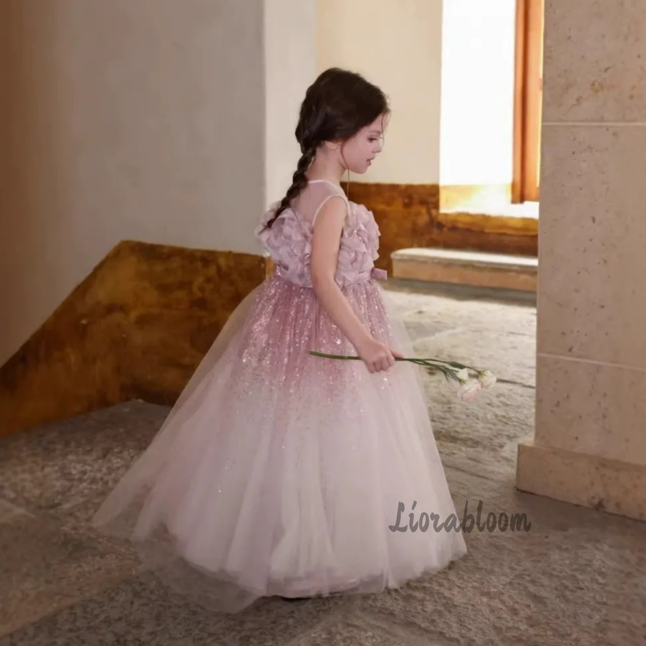 Robe de cérémonie rose ondulée - Formal Skirt avis et prix