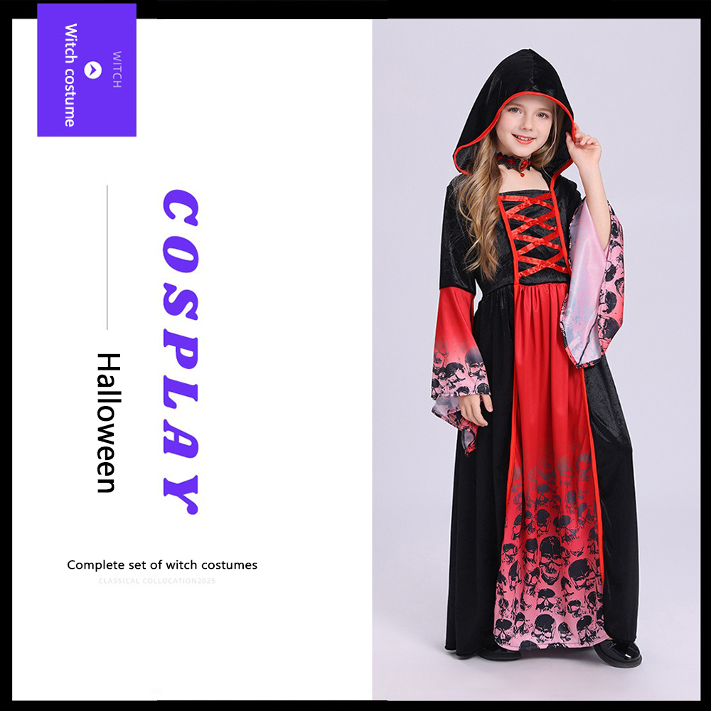 Costume de Sorcière Rouge et N - Women'S Red Formal Wear avis et prix