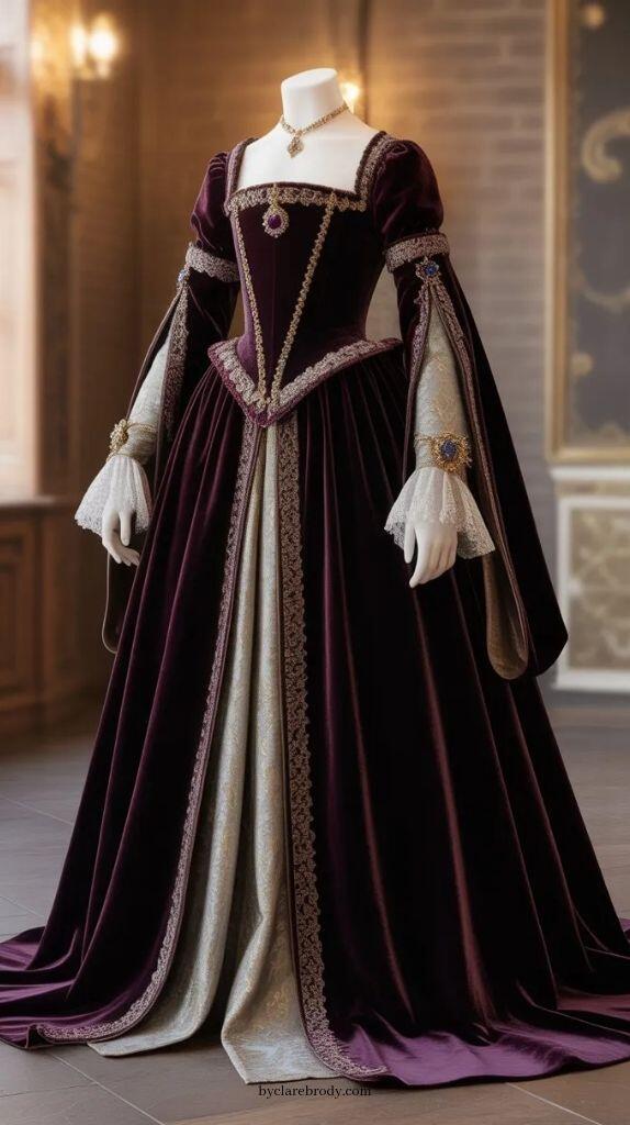 Vintage duchesse violet robe d - Evening Gown avis et prix