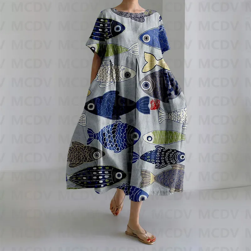Robe mi-longue décontractée à  - Midi Dress avis et prix