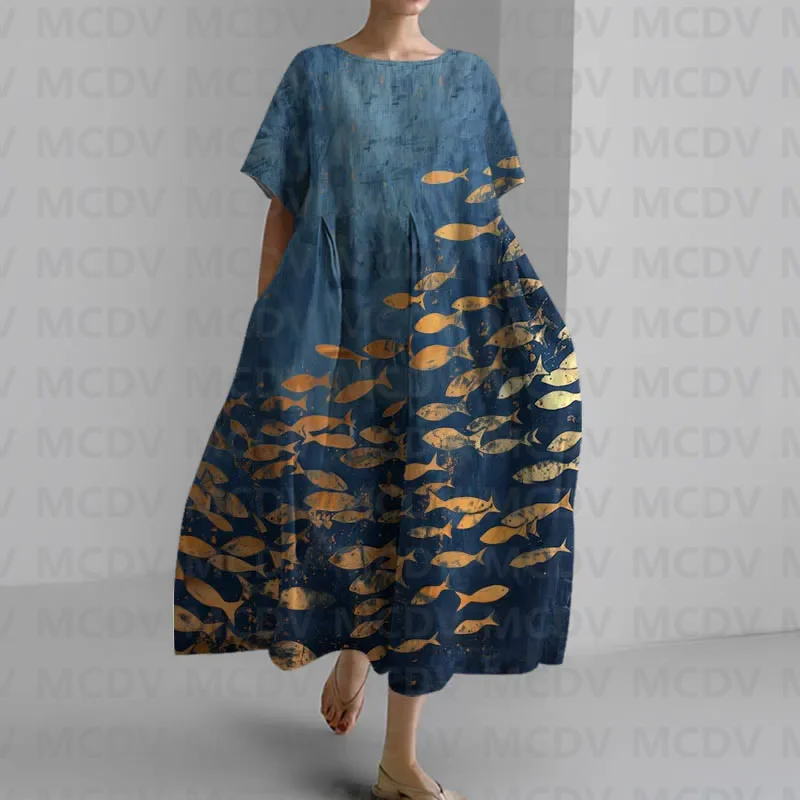 Robe mi-longue décontractée à  - Midi Dress avis et prix
