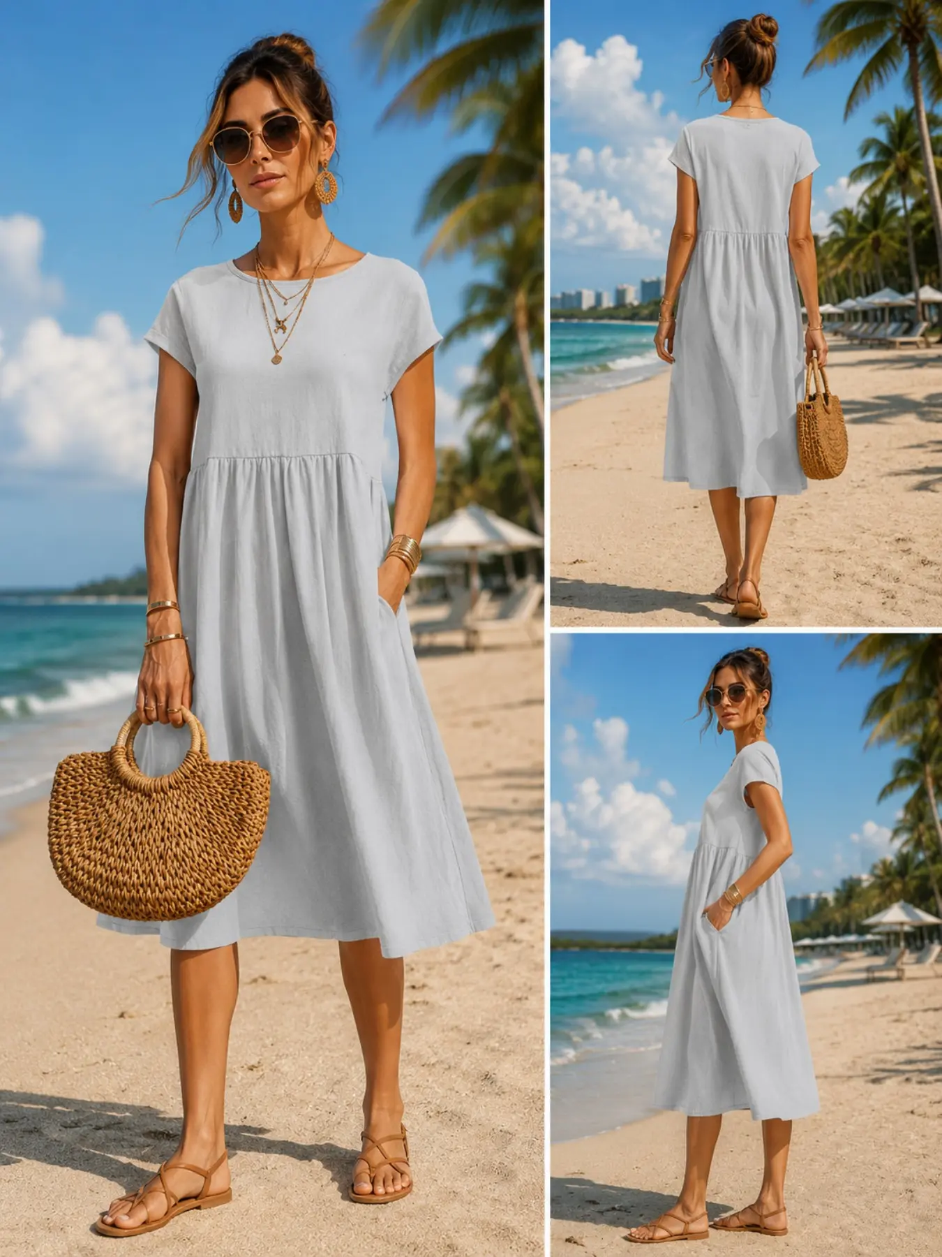 Robe midi décontractée pour fe - Midi Dress avis et prix