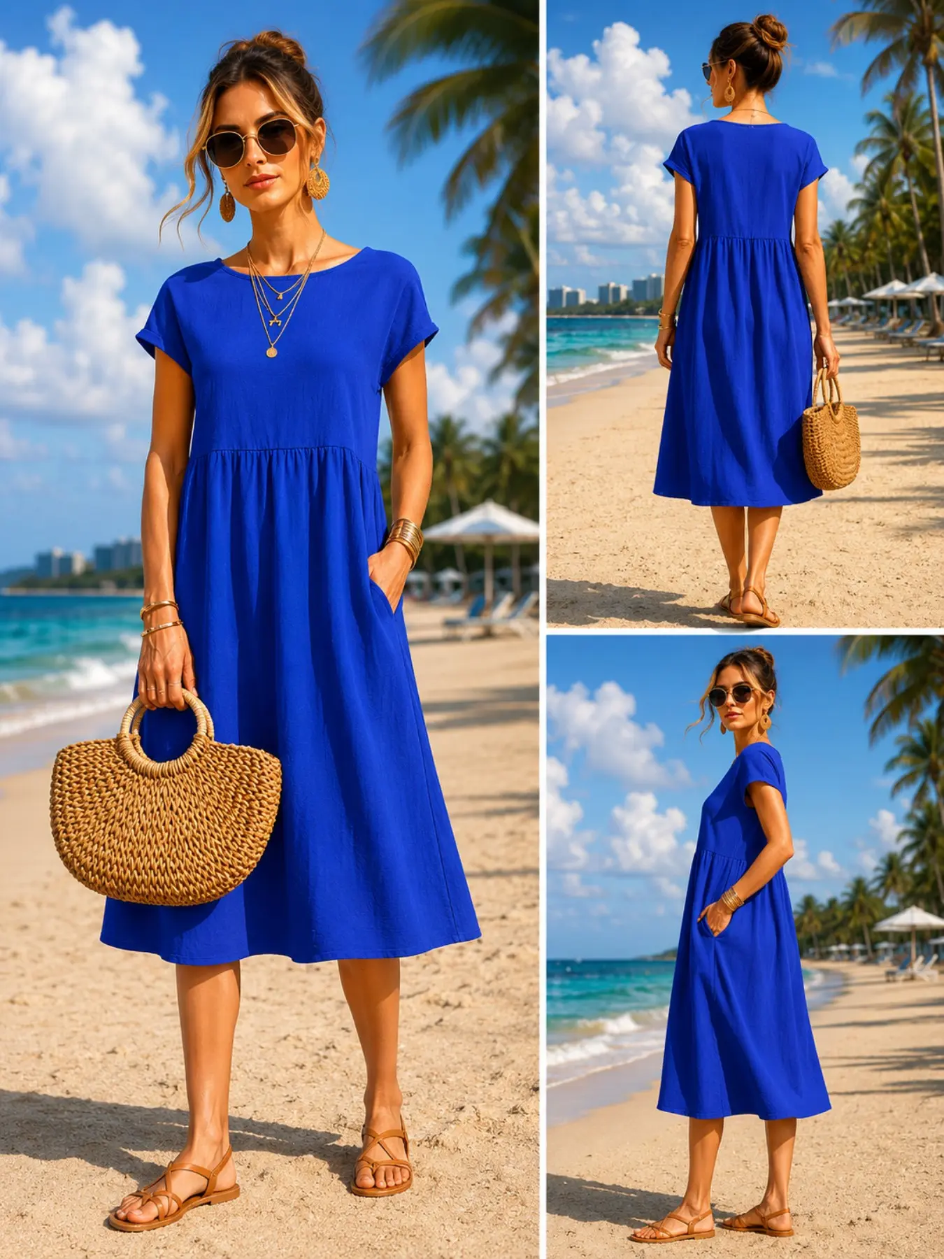 Robe midi décontractée pour fe - Midi Dress avis et prix