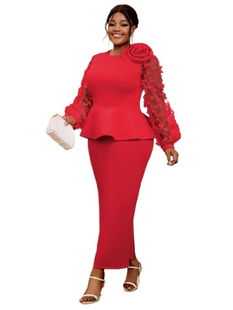 2025 grande taille robes afric - Women'S Red Formal Wear avis et prix