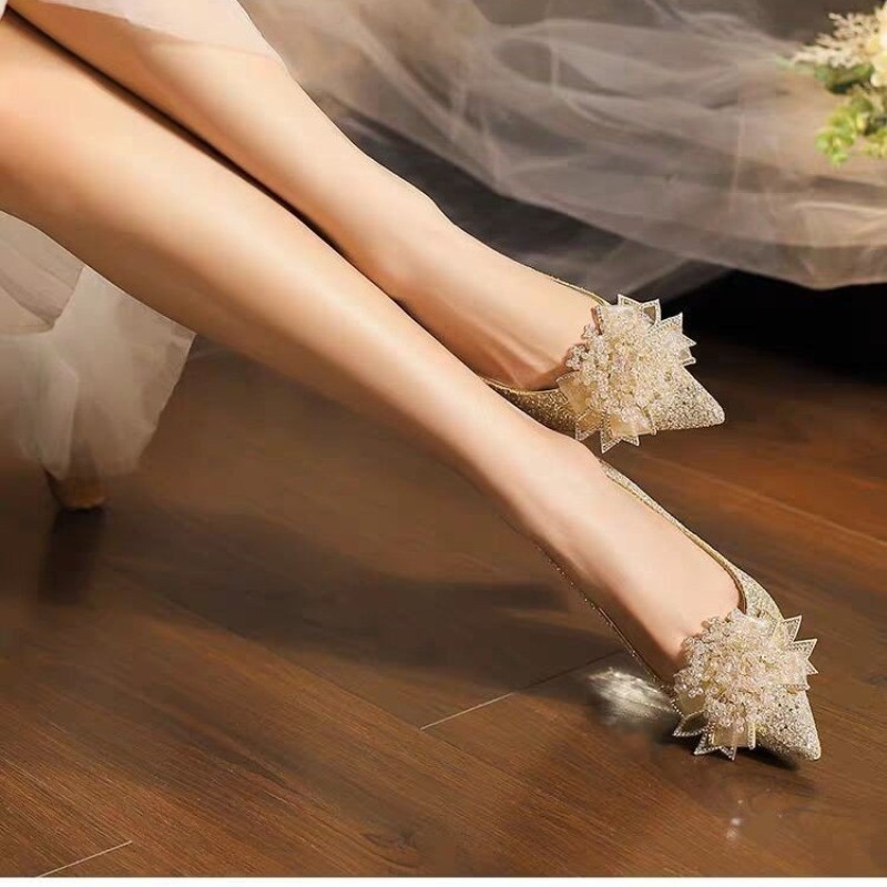 Strass fleur bloc talon chauss - Pump Heel Block avis et prix
