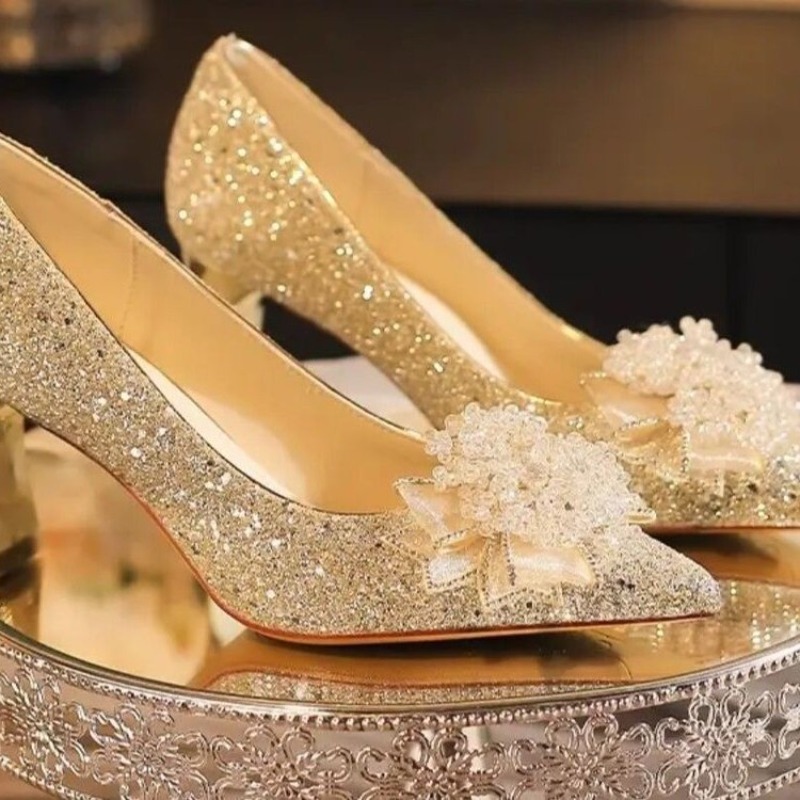 Strass fleur bloc talon chauss - Pump Heel Block avis et prix
