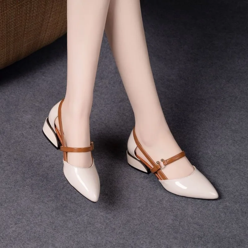 Chaussures à talon carré bicol - Pump Heel Block avis et prix