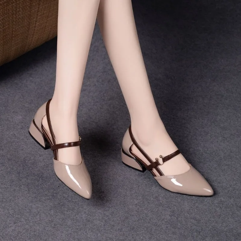 Chaussures à talon carré bicol - Pump Heel Block avis et prix