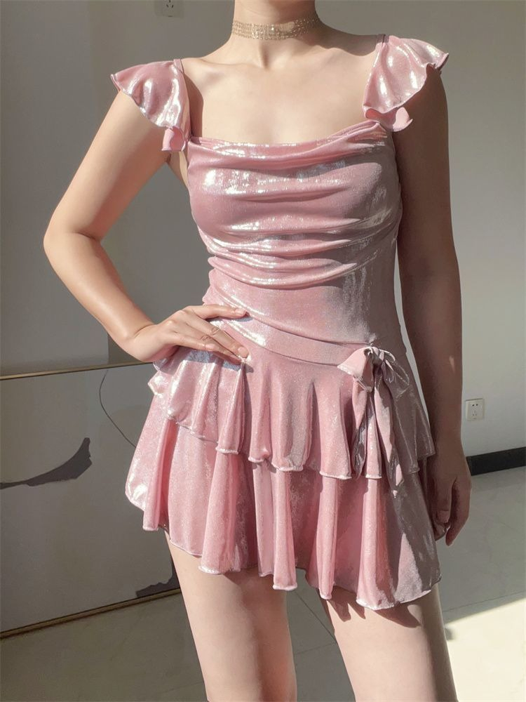 Maillot de bain rose brillant  - Womens Suit avis et prix